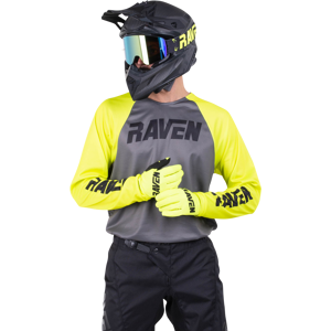 Raven Maglia Cross  Rival Grigio-Giallo Fluo