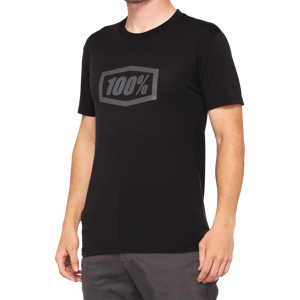 100% T-Shirt  Essential Tech Nero-Grigio