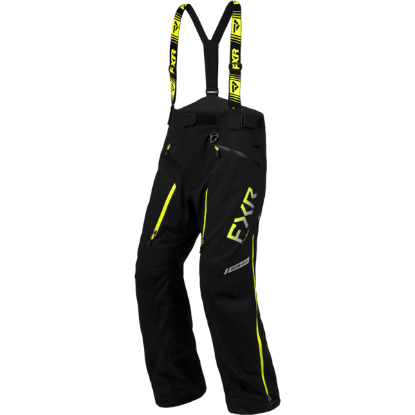 fxr pantaloni snow  helium x snow nero-fluo