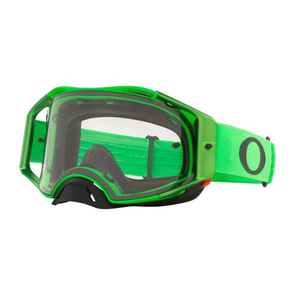 oakley maschera cross  airbrake trasparente moto verde