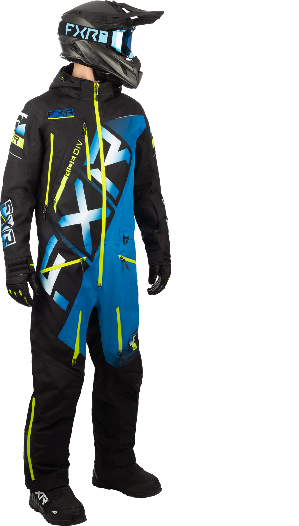 FXR Tuta  CX F.A.S.T. Insulated Nero-Blu-Fluo