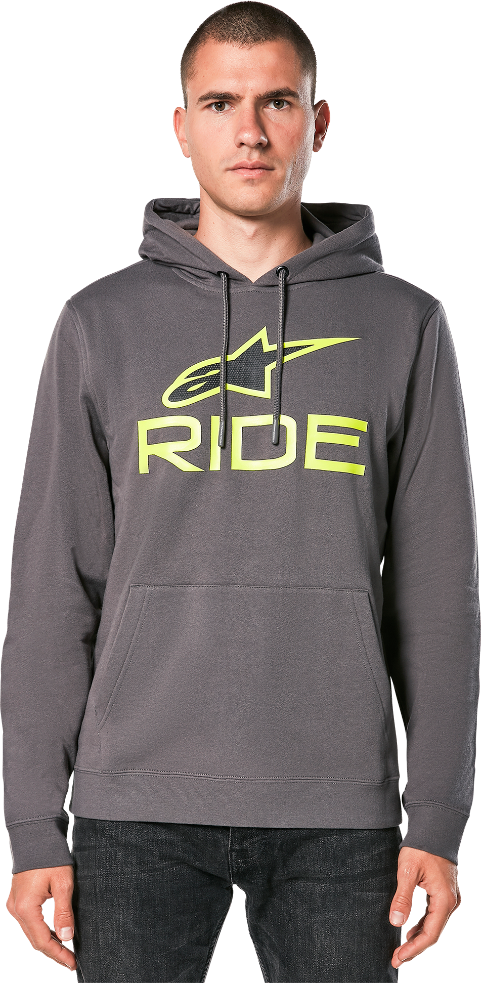 Alpinestars Felpa  Ride 4.0 Carbone-Lime-Nero