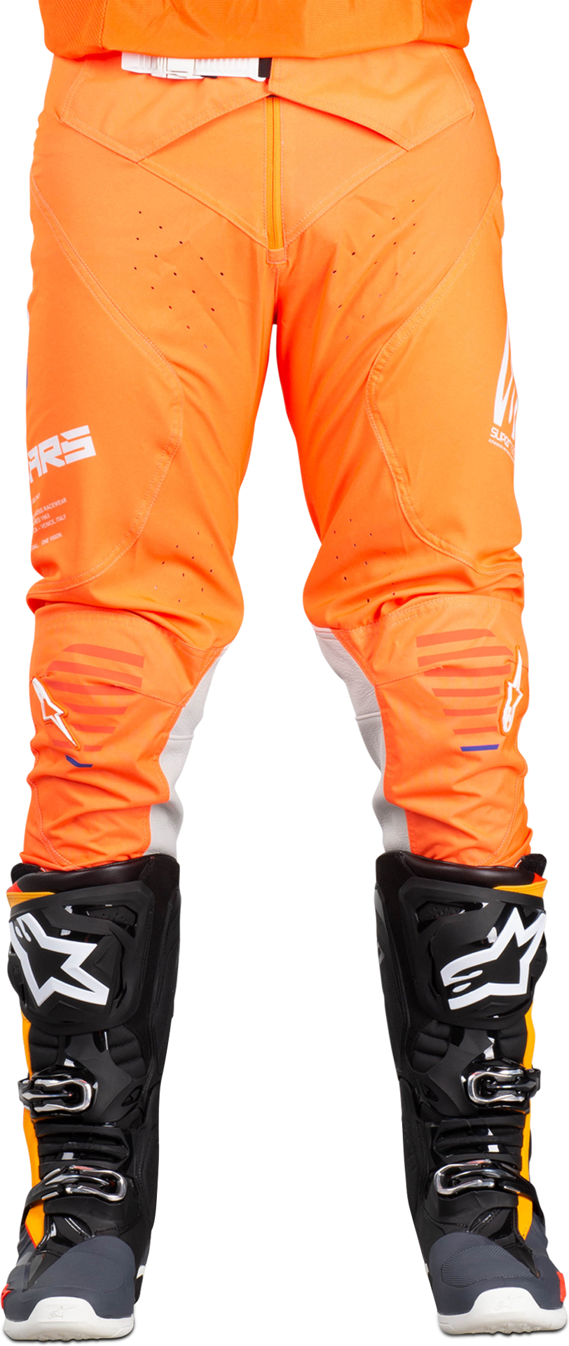 Alpinestars Pantaloni Cross  Supertech Arancio Fluo-Bianco-Blu