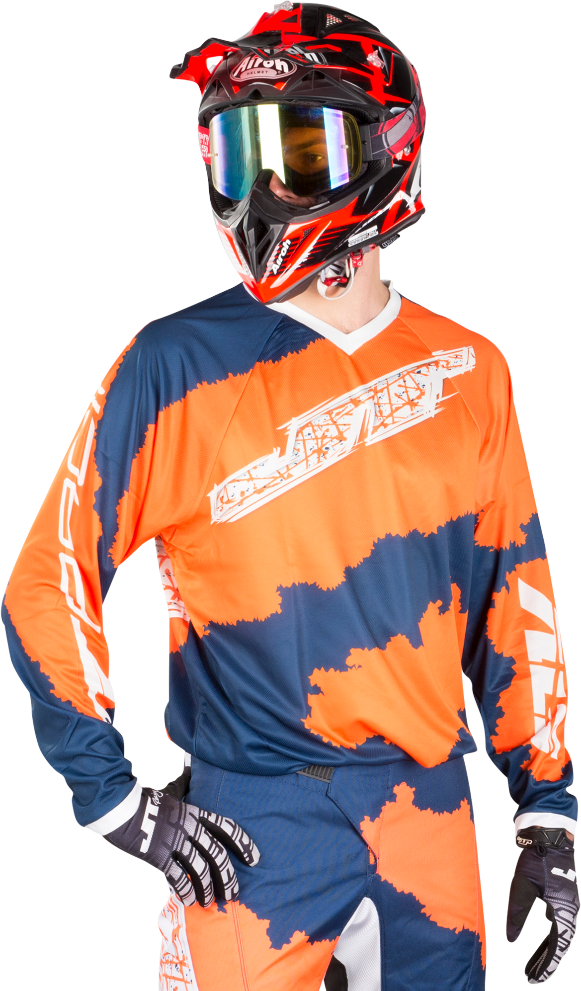 JT Racing Maglia Cross  C4-Ripper Blu-Arancio-Bianco JT Racing Maglia Cross  C4-Ripper Blu-Arancio-Bianco