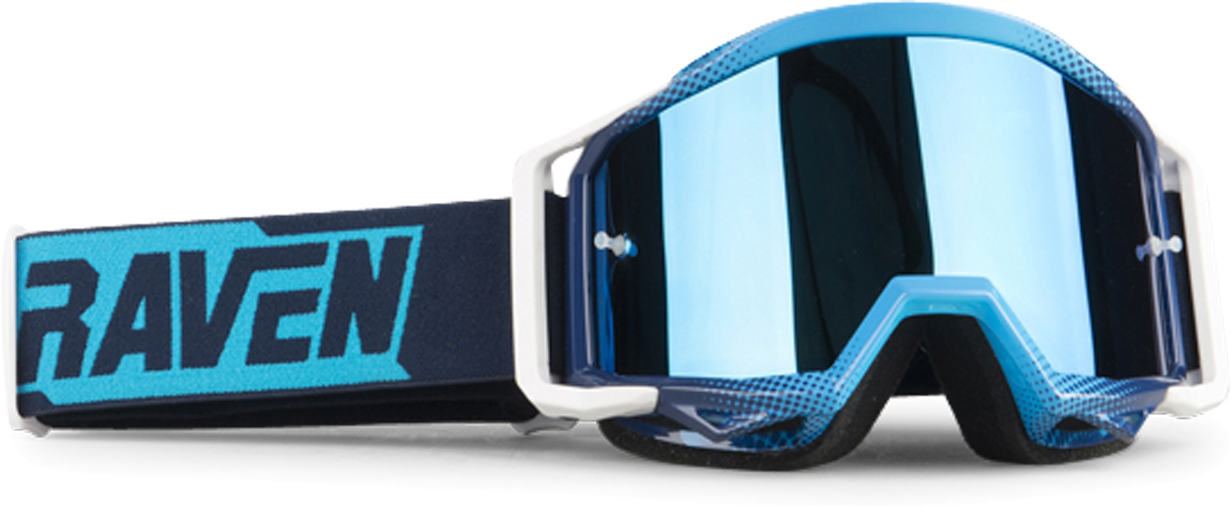 Raven Maschera cross  Sniper Blue echo- lente blu specchiata Raven Maschera cross  Sniper Blue echo- lente blu specchiata