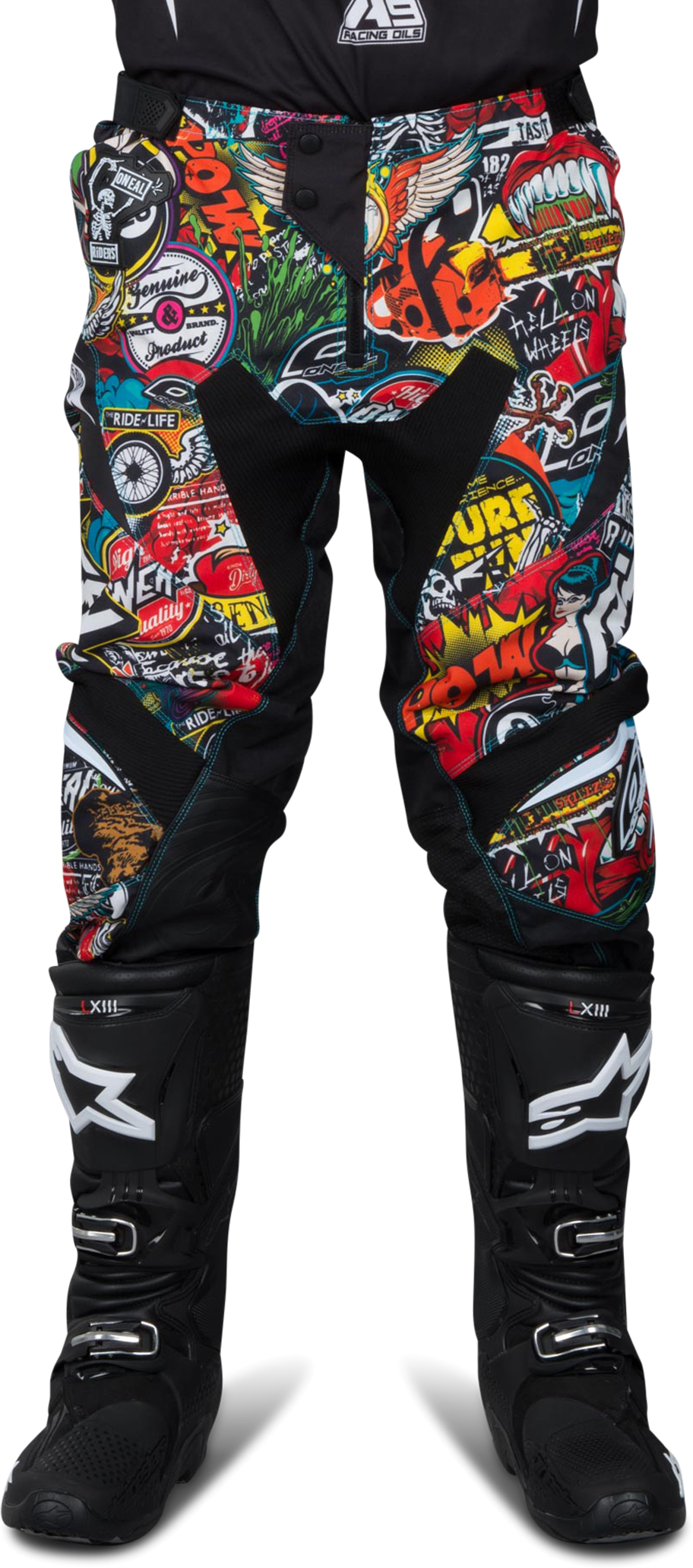 O'Neal Pantaloni cross  Mayhem Lite Crank Nero-Multi O'Neal Pantaloni cross  Mayhem Lite Crank Nero-Multi