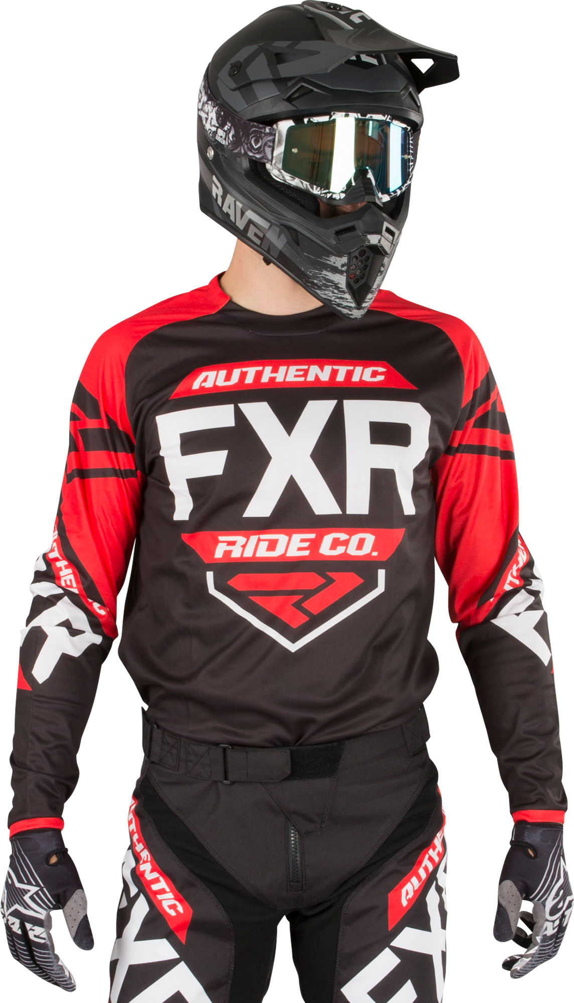 FXR Maglia Cross  Clutch Retro Nero-Rosso-Bianco FXR Maglia Cross  Clutch Retro Nero-Rosso-Bianco