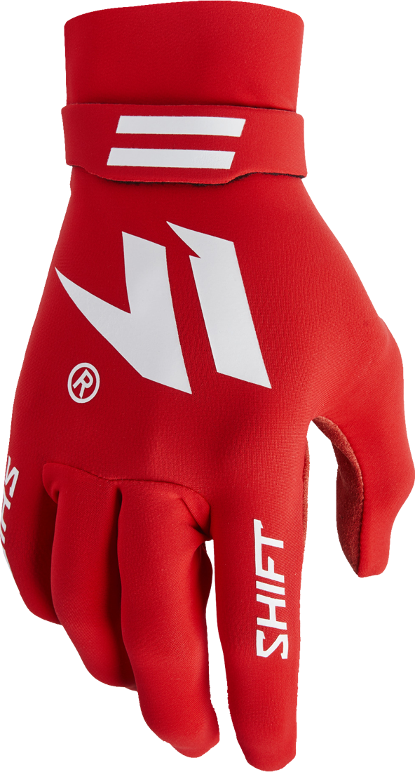 Shift Guanti Cross  Black Label Invisible Rosso-Bianco Shift Guanti Cross  Black Label Invisible Rosso-Bianco