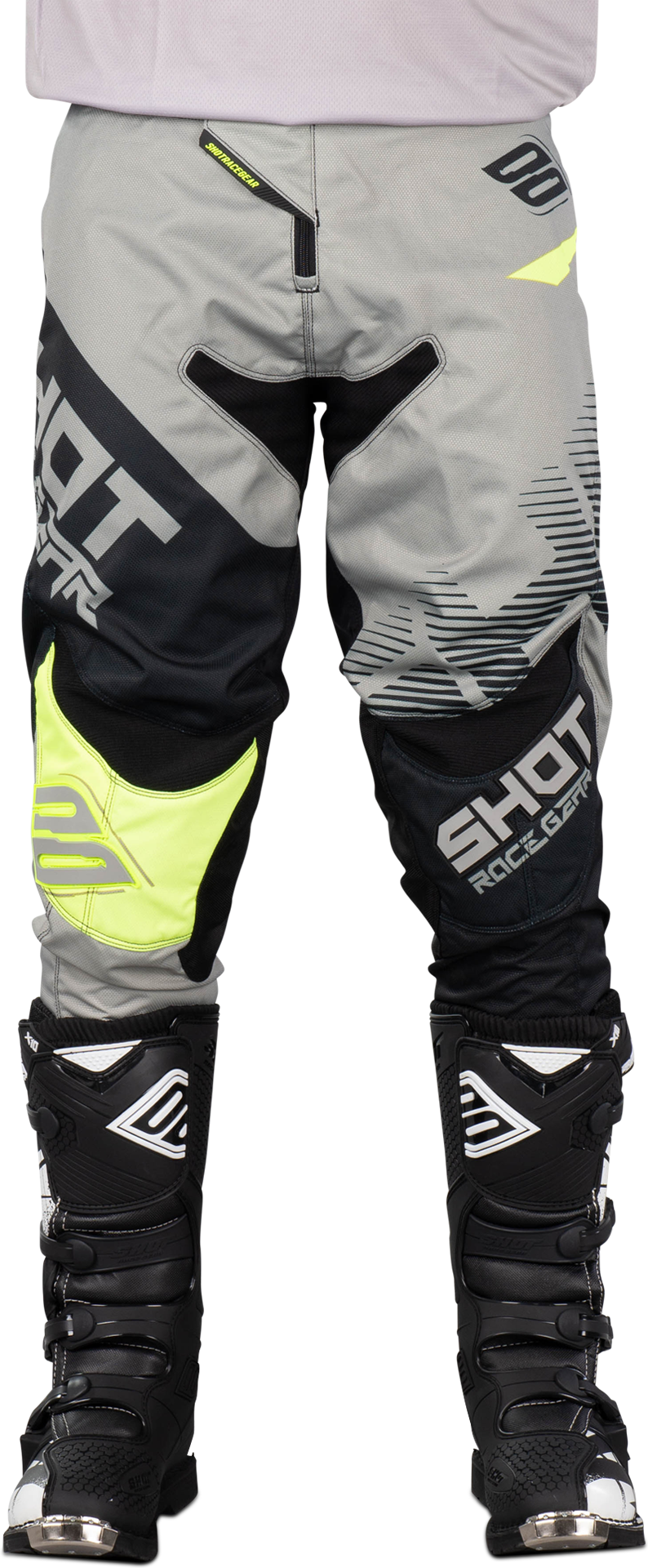 Shot Pantaloni Cross  Contact Trust Grigio-Giallo Fluo Shot Pantaloni Cross  Contact Trust Grigio-Giallo Fluo