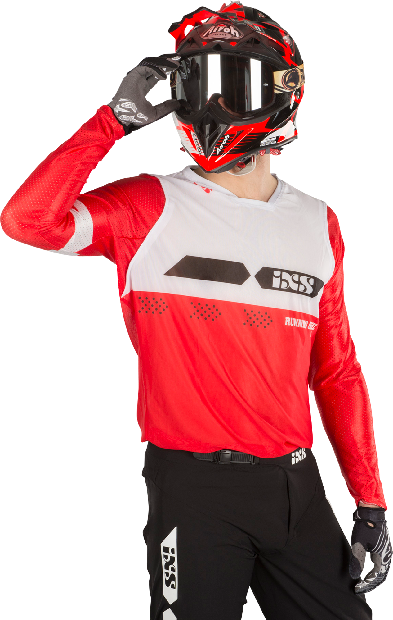 IXS Maglia Cross  Slim 19 2.0 Rosso-Bianco-Nero IXS Maglia Cross  Slim 19 2.0 Rosso-Bianco-Nero