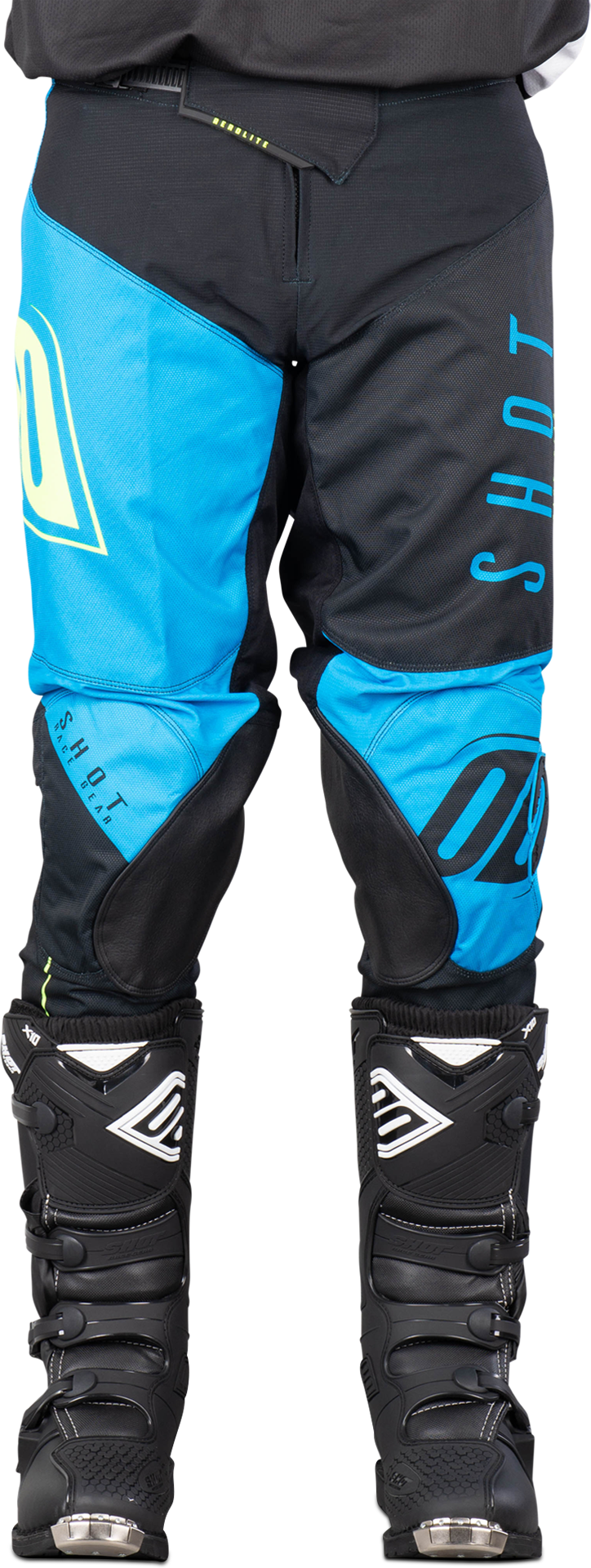 Shot Pantaloni Cross  Aerolite Alpha Blu-Giallo Fluo Shot Pantaloni Cross  Aerolite Alpha Blu-Giallo Fluo