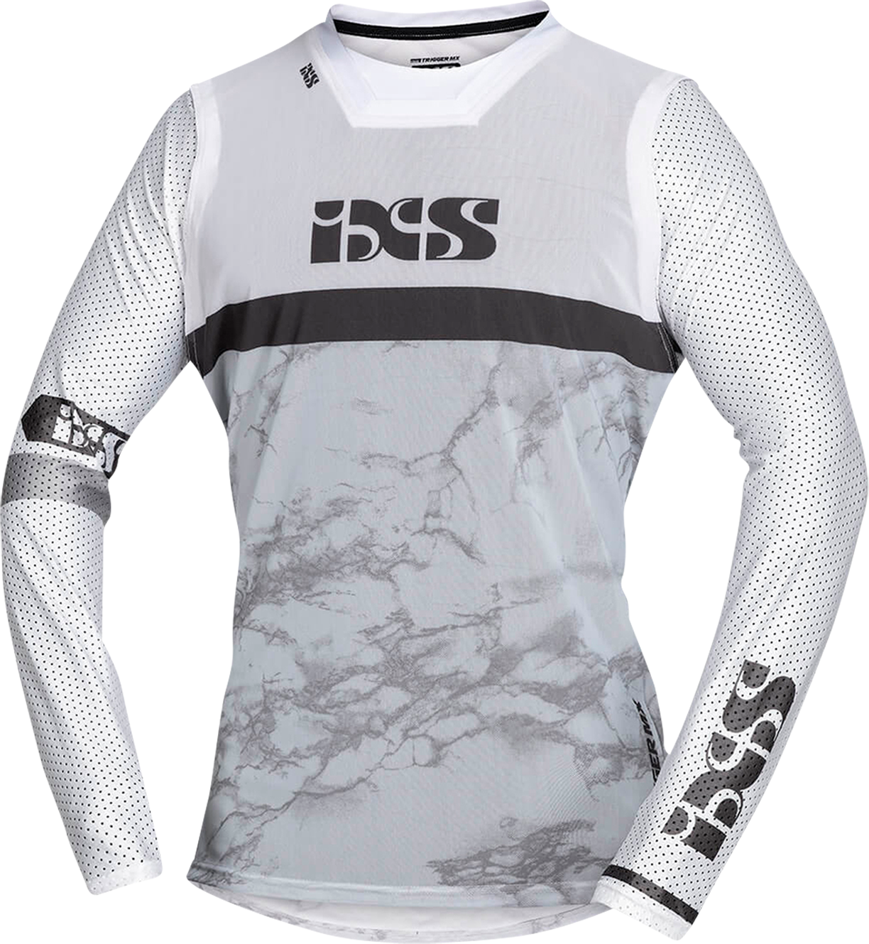 IXS Maglia Cross  Trigger Grigio-Bianco IXS Maglia Cross  Trigger Grigio-Bianco