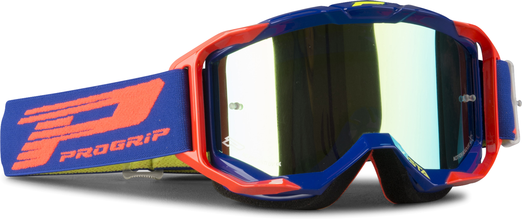 Progrip Maschera cross  3303 Vista Blu-Arancione fluo Multilayered