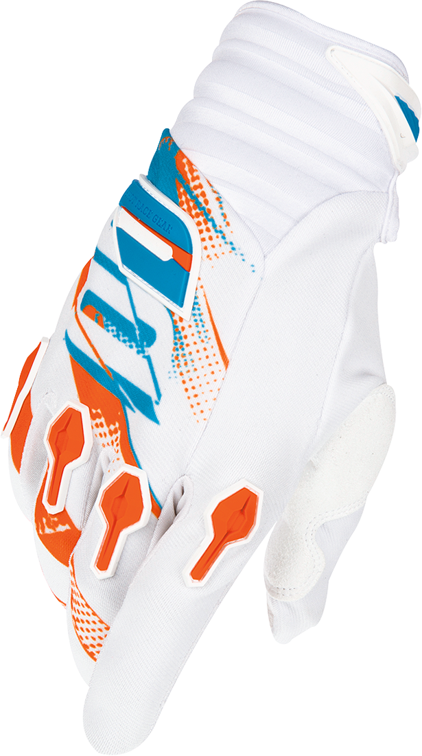 Shot Guanti Cross  Devo Capture Bianco-Arancio Shot Guanti Cross  Devo Capture Bianco-Arancio