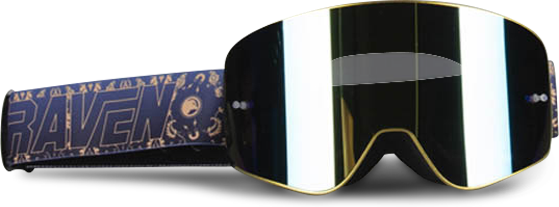 Raven Maschera Cross  Edge Magnetic Master Gold Blu - Lente Specchio Oro Raven Maschera Cross  Edge Magnetic Master Gold Blu - Lente Specchio Oro