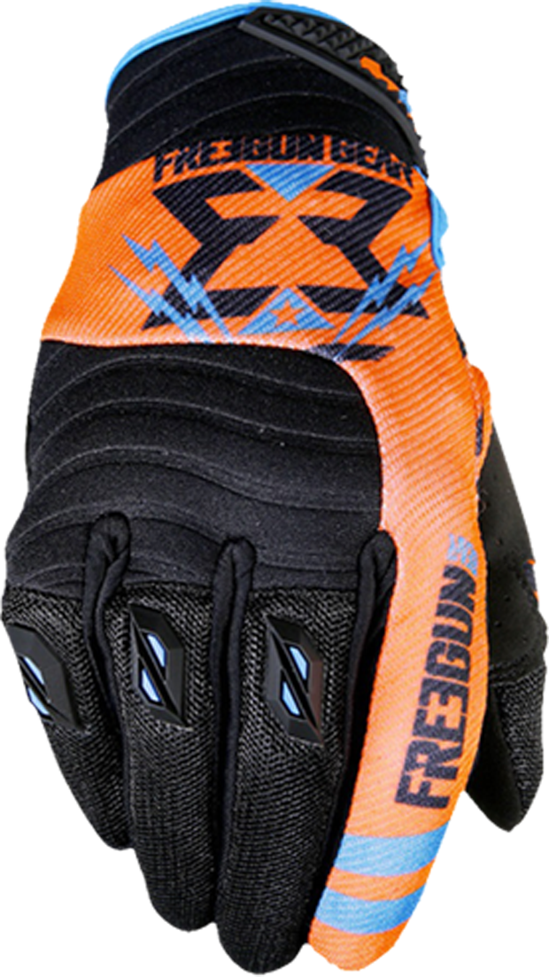 Freegun Guanti Cross  Devo Trooper Ciano-Fluo-Arancio Freegun Guanti Cross  Devo Trooper Ciano-Fluo-Arancio