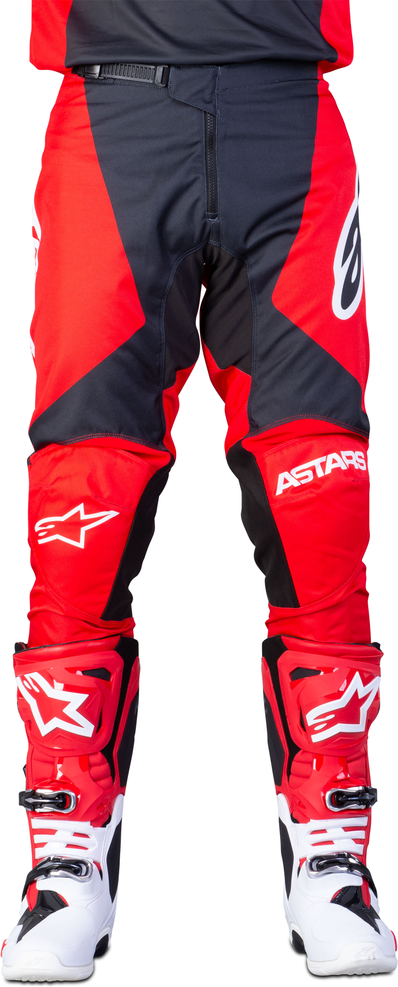 Alpinestars Pantaloni Cross  Fluid Speed Antracite-Rosso Alpinestars Pantaloni Cross  Fluid Speed Antracite-Rosso