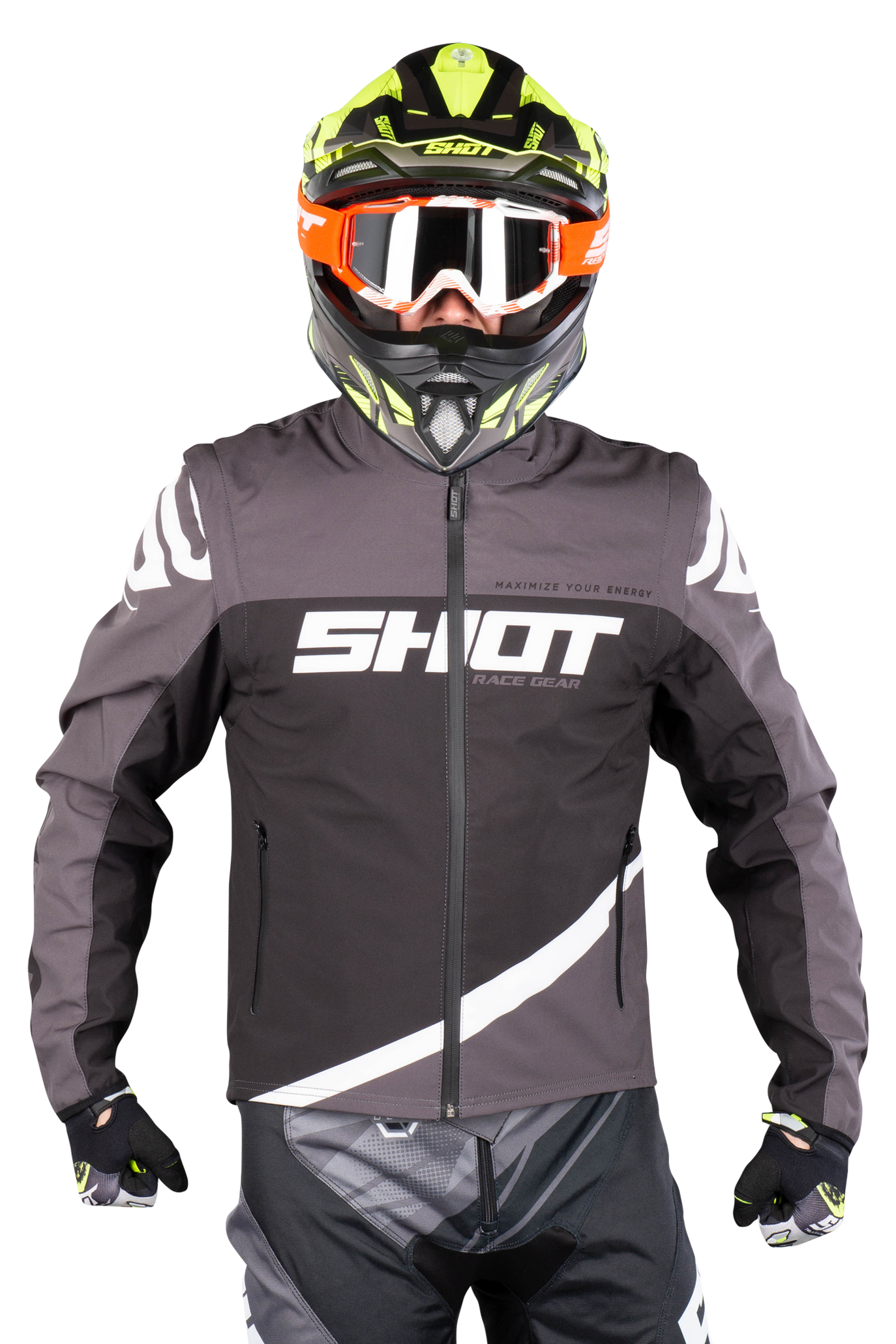 Shot Giacca Enduro  Softshell Lite Grigio-Nero