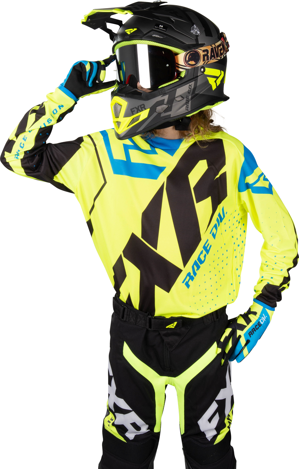 FXR Maglia Cross Bambino  Clutch Prime Fluo-Blu-Nero FXR Maglia Cross Bambino  Clutch Prime Fluo-Blu-Nero