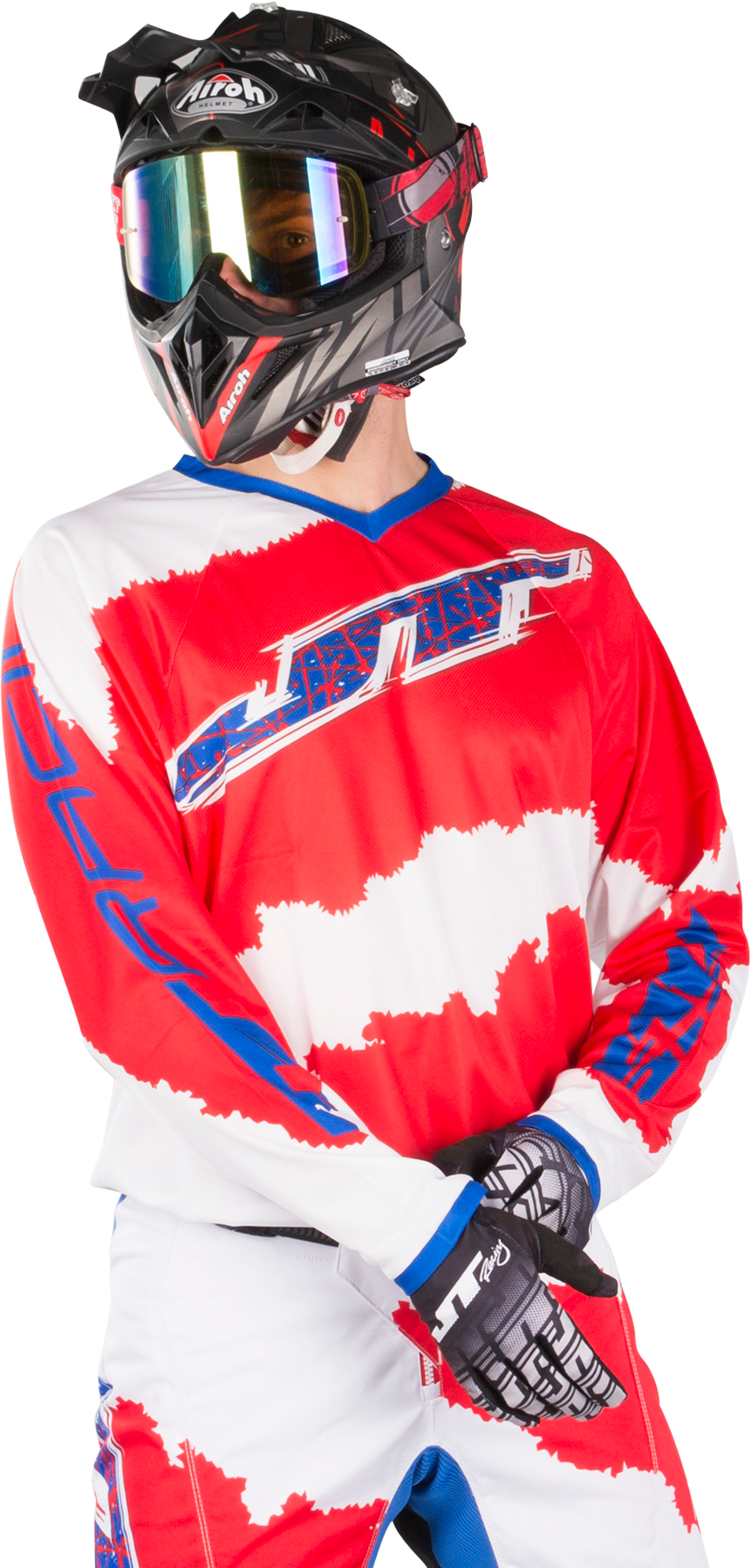 JT Racing Maglia Cross  C4-Ripper Rosso-Bianco-Blu JT Racing Maglia Cross  C4-Ripper Rosso-Bianco-Blu
