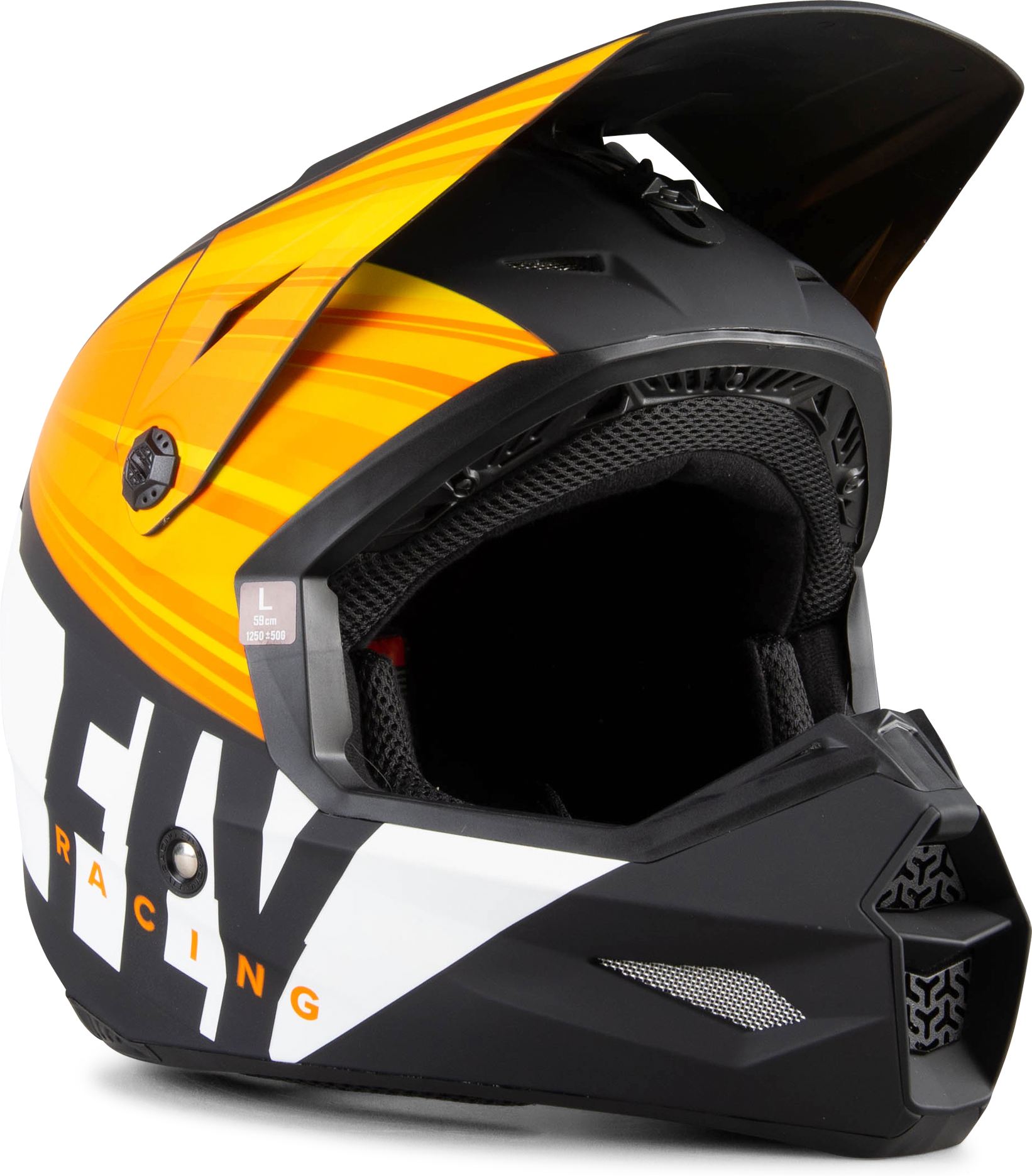 FLY Racing Casco Cross  Kinetic K220 Arancio-Nero-Bianco Opaco FLY Racing Casco Cross  Kinetic K220 Arancio-Nero-Bianco Opaco