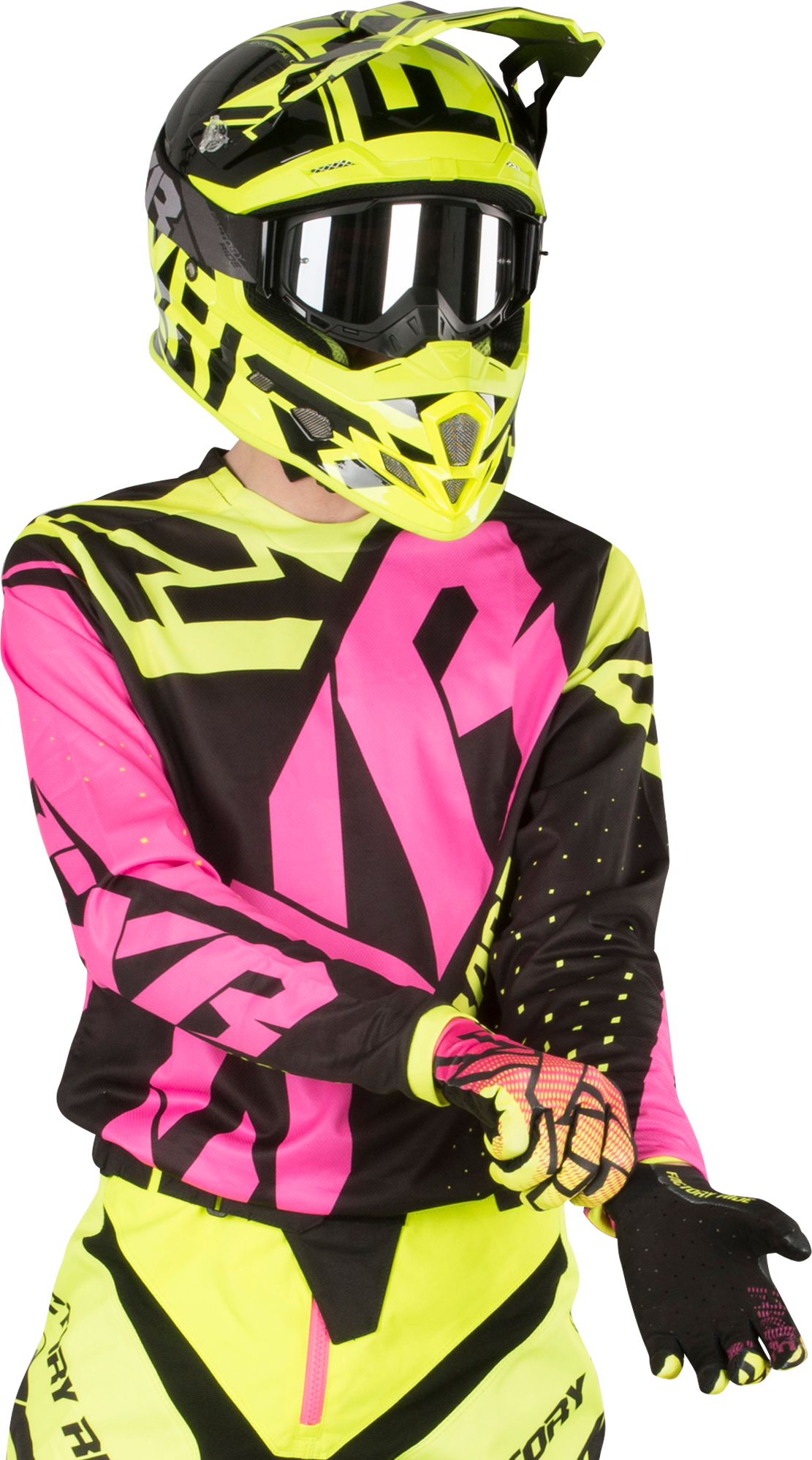 FXR Maglia Cross  Clutch Prime Nero-Rosa-Giallo Fluo FXR Maglia Cross  Clutch Prime Nero-Rosa-Giallo Fluo