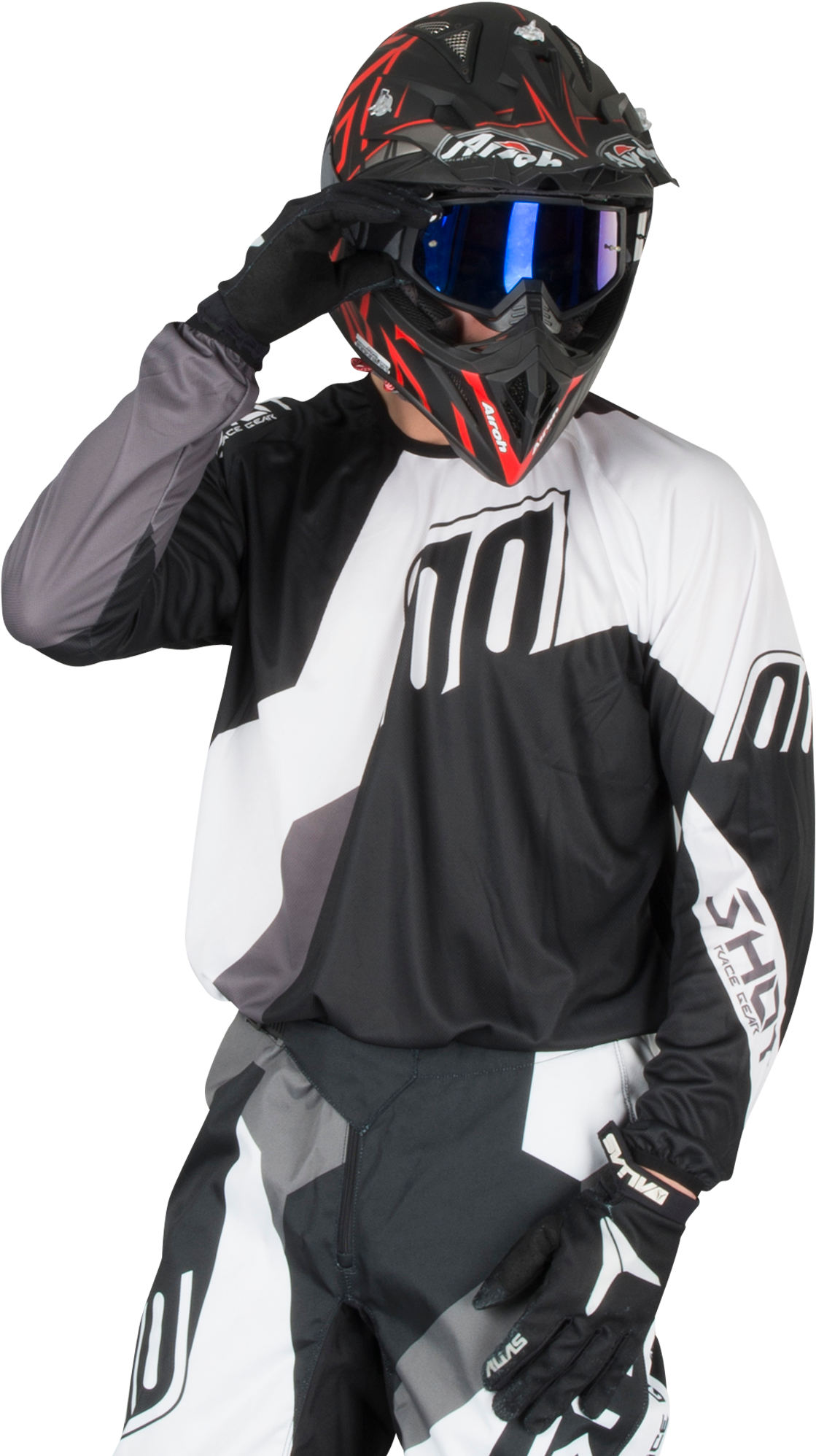 Shot Maglia cross  Devo Alert Nero-Bianco Shot Maglia cross  Devo Alert Nero-Bianco