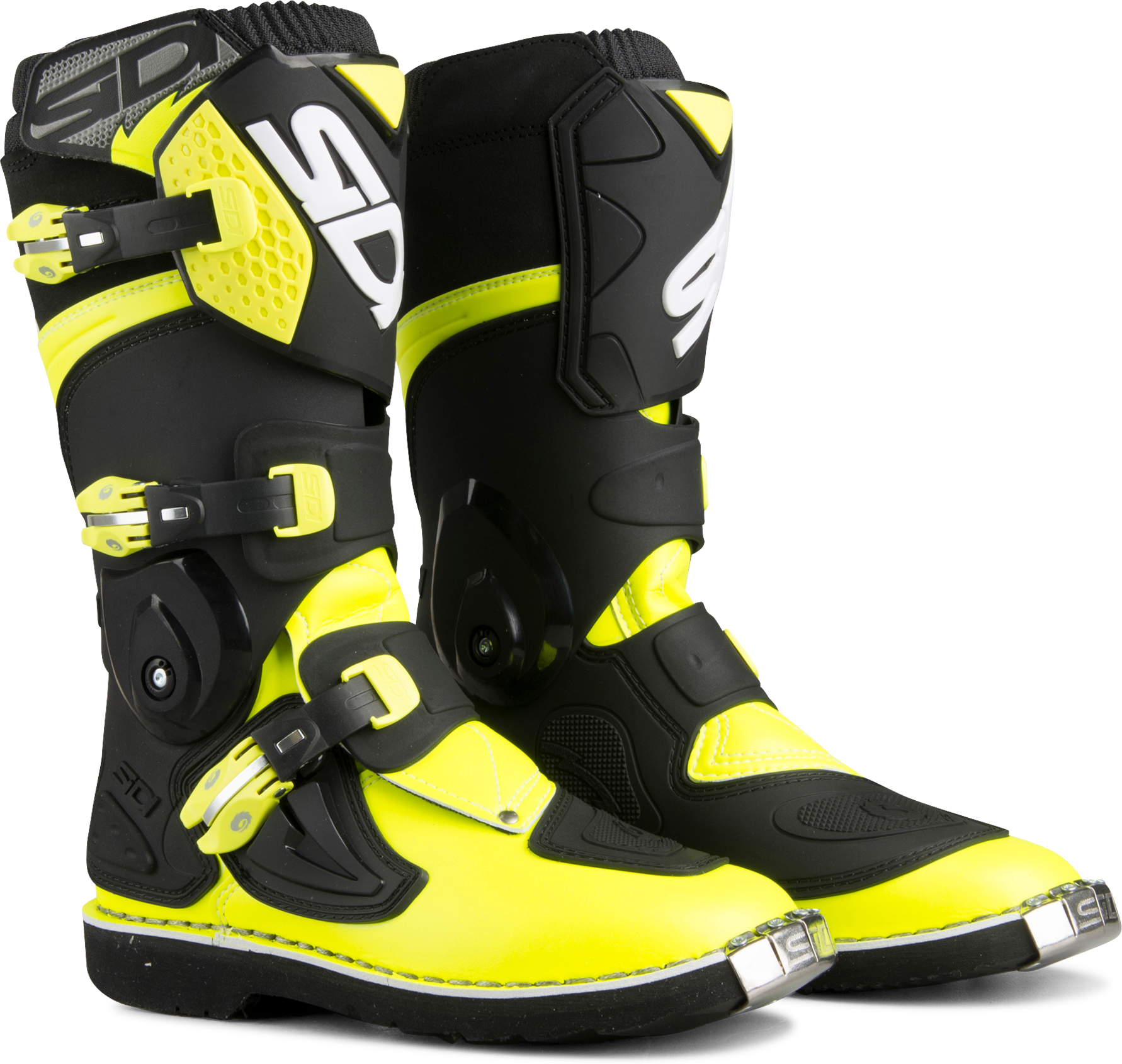 Sidi Stivali Cross Bambino  Flame Nero-Giallo Fluo