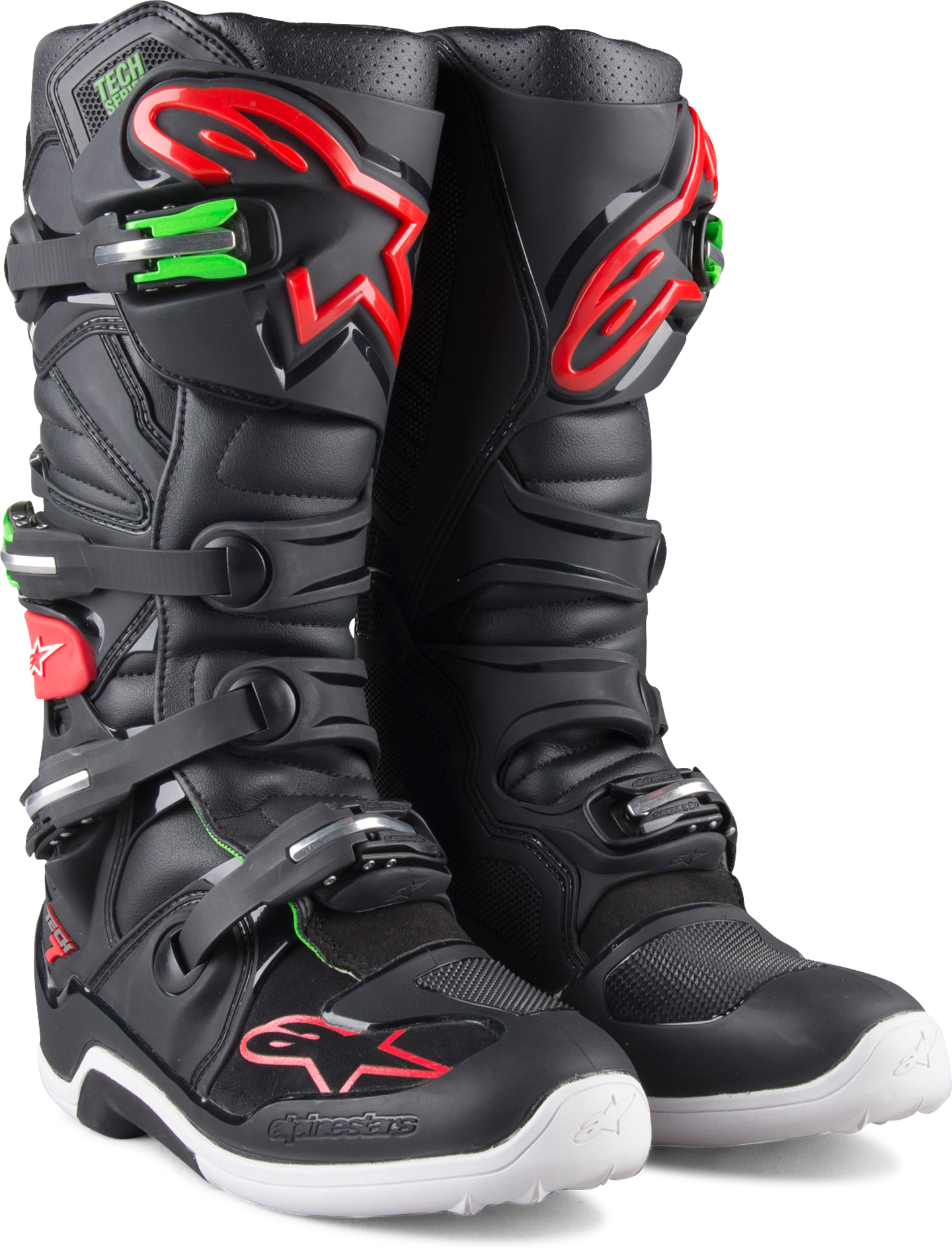 Alpinestars Stivali Cross  Tech 7 Nero-Rosso-Verde