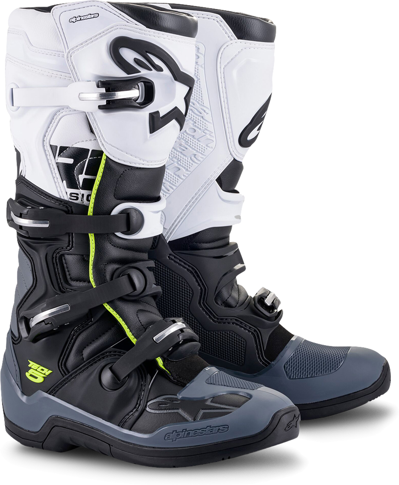 Alpinestars Stivali Cross  Tech 5 Nero–Grigio-Bianco Alpinestars Stivali Cross  Tech 5 Nero–Grigio-Bianco