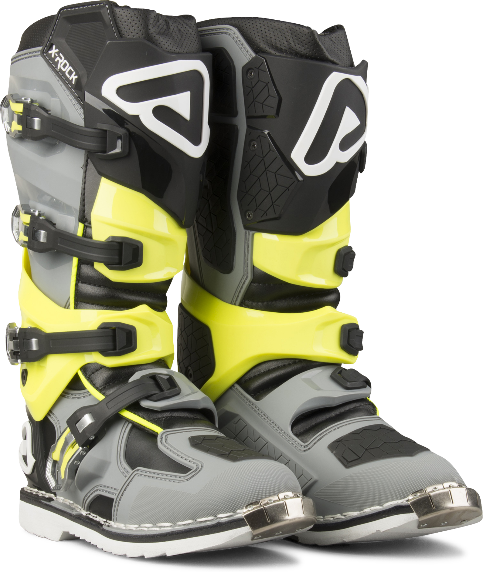 Acerbis Stivali cross  X-Rock Grigio-Verde fluo