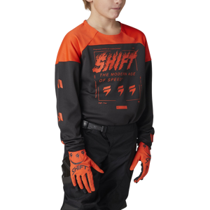 Shift Maglia Cross Bambino  White Label Flame Nero-Arancio