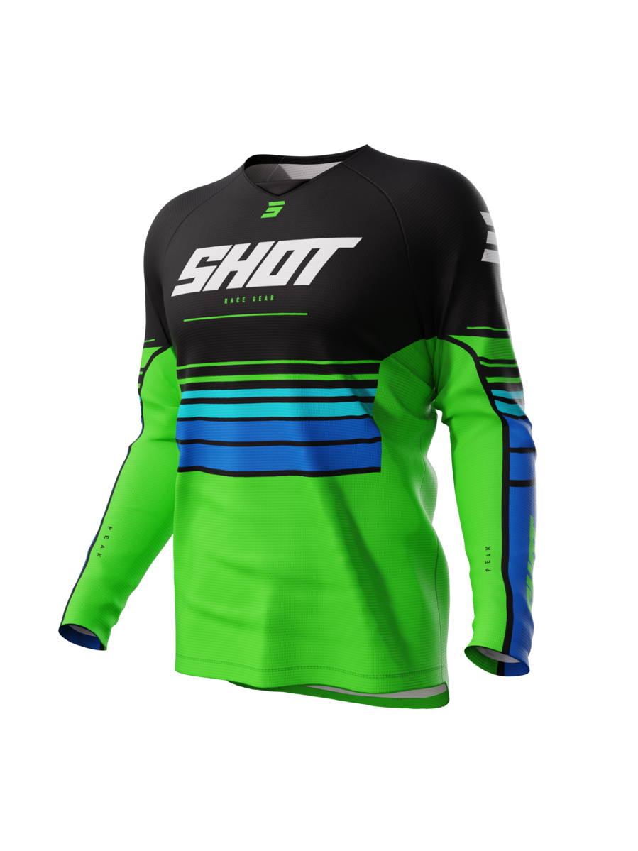 Shot Race Gear Maglia Cross Bambino Shot Draw Verde