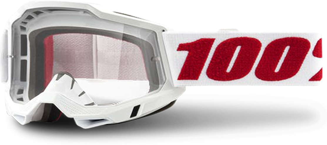 100% Maschera Cross  Accuri 2 Denver Bianco-Rosso