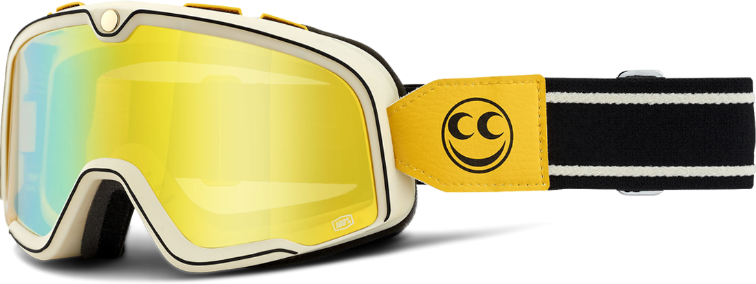 100% Maschera Cross  Barstow See See Nero-Giallo-Bianco