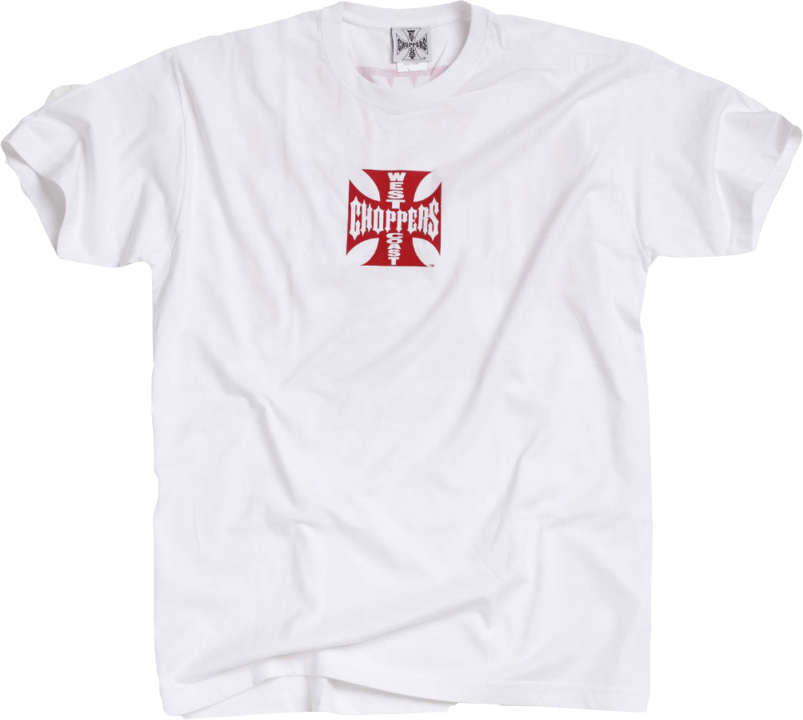 West Coast Choppers T-Shirt  OG Classic Bianco-Rosso