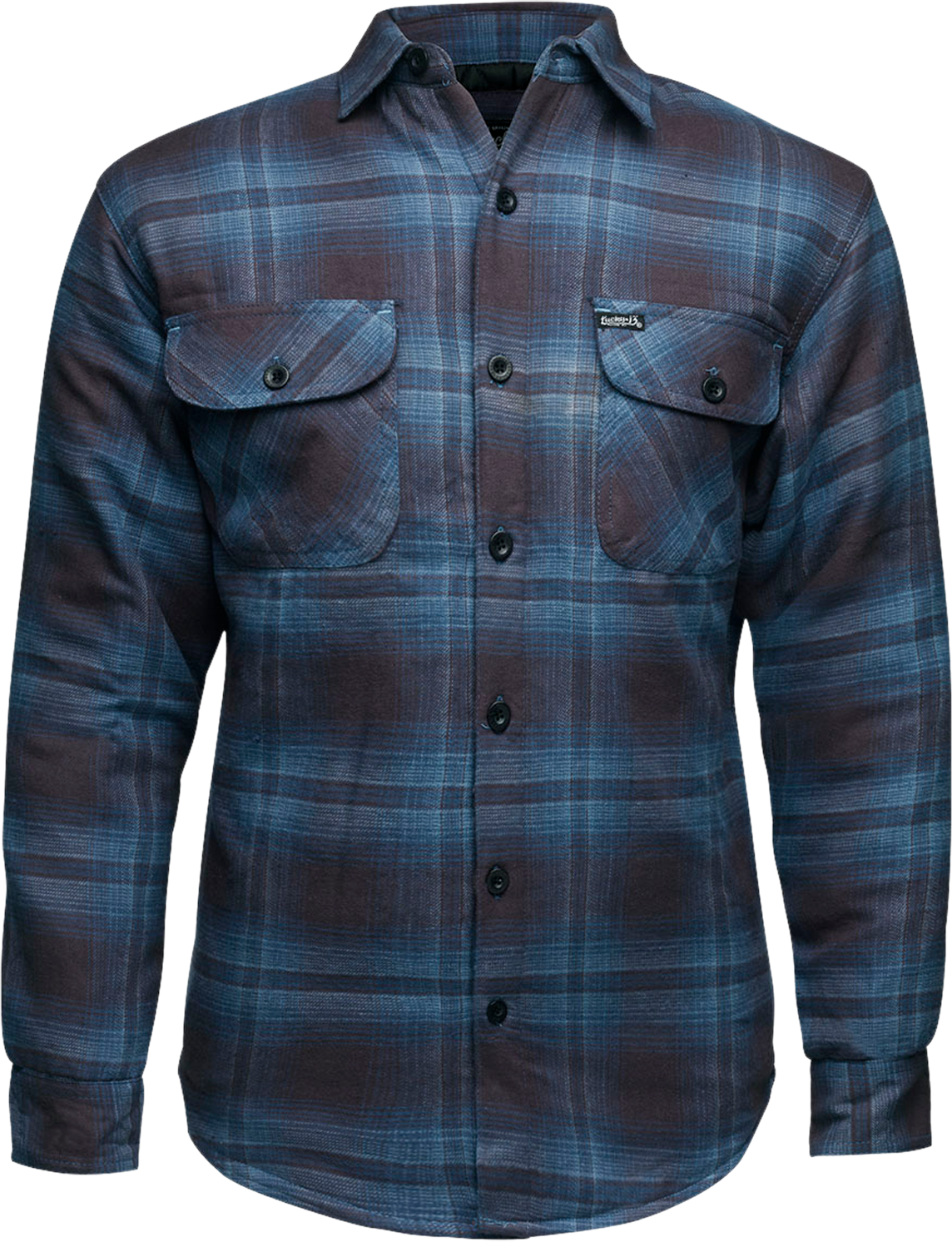 Lucky 13 Camicia Flanella  Shocker con Fodera Blu-Nero Lucky 13 Camicia Flanella  Shocker con Fodera Blu-Nero