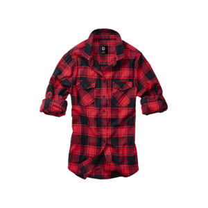 Brandit Camicia Donna  Amy Flannel Rosso-Nero