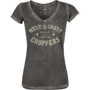 West Coast Choppers T-Shirt Donna  Go Fast V Neck Nera