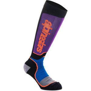 Alpinestars Calze Cross  Plus Nero-Blu Royal-Viola