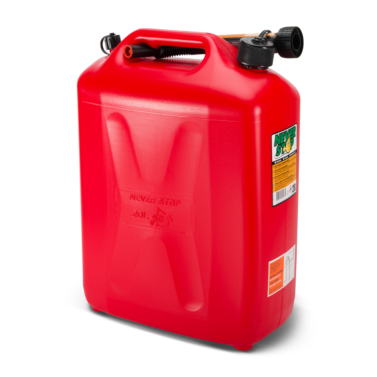 NeverStop Tanica Never Stop con AutoStop 20 L Rosso