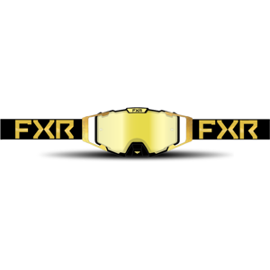 FXR Maschera Cross  Pilot LE Oro Lente a Specchio Bronze HiDef/Giallo