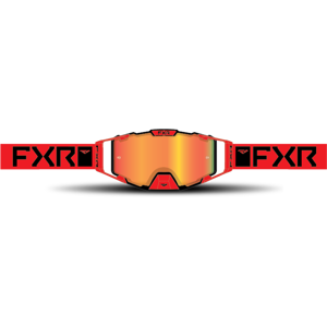 FXR Maschera Cross  Pilot Rossa Lente Bronze HiDef/Inferno