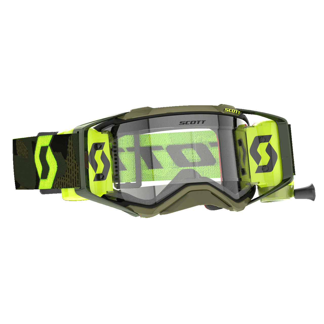 Scott Maschera Cross  Prospect Kaki Works Verde-Giallo Neon-Trasparente