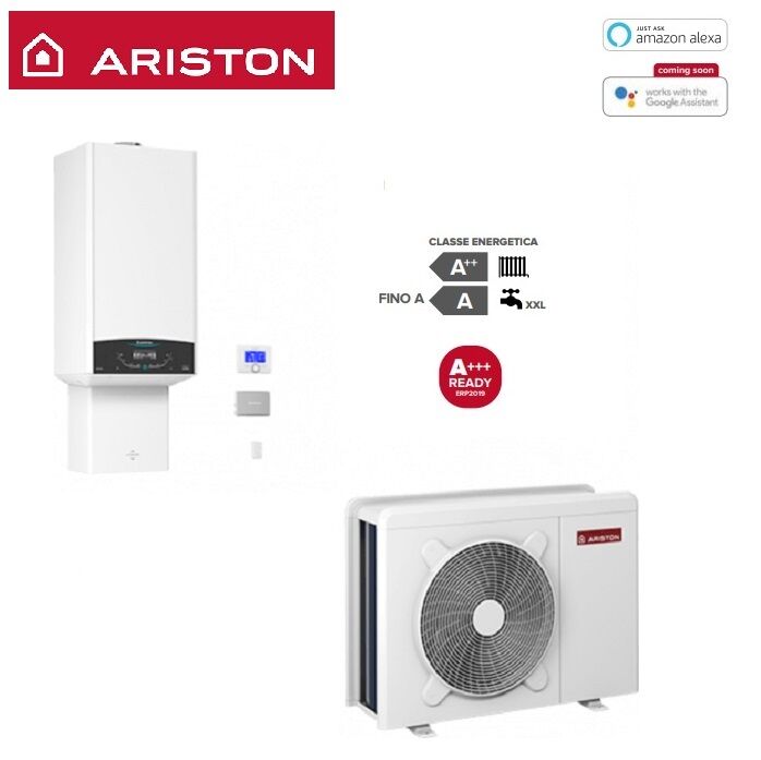 Ariston Genus One Hybryd Net 35/4 Kw Completa Di Kit Scarico Fumi Caldaia A Condensazione Con Pompa Di Calore Integrata – Sistema Ibrido