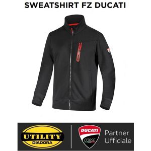 Felpa Da Lavoro Diadora Per Ducati Sweatshirt Fz Ducati Corse - 702.180071 Colore Nero Taglie S-Xxl