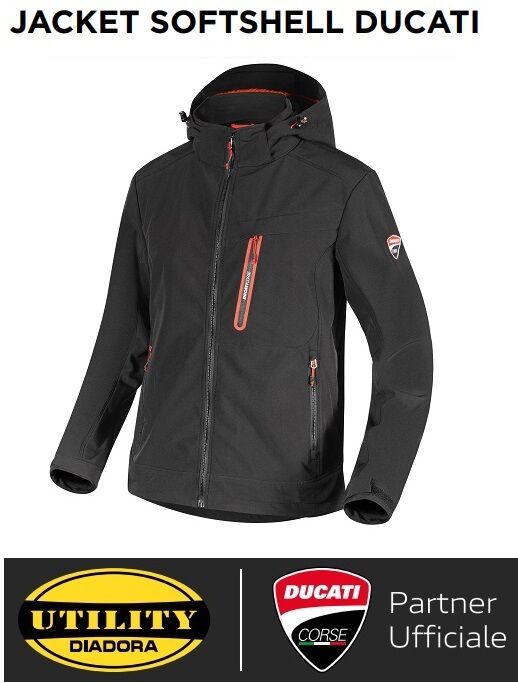 Giacca Da Lavoro Diadora Per Ducati Jacket Softshell Ducati Corse - 702.180073 Colore Nero Taglie S-Xxl