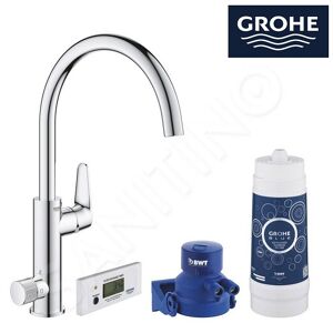 Grohe Blue Pure Baucurve Miscelatore Monocomando Per Lavello Con Sistema Filtrante Dell’acqua Finitura Cromo Lucido 30385000