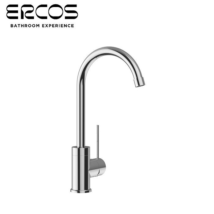 Ercos Ponsi Miscelatore Monocomando Per Lavello Rubinetto Cromo Con Bocca Orientabile – Cod. Btkimcla04