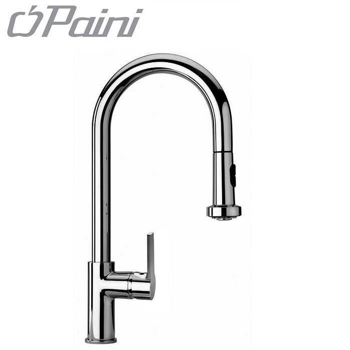 Paini Miscelatore Monocomando Monoforo Per Lavello Paini Le Mans 90cr591ll Con Doccetta Estraibile